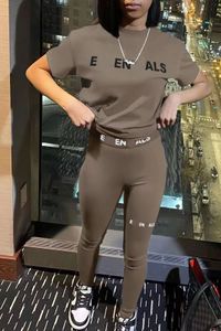 Damestrainingspakken Designer Letters Gedrukt Tweedelige broek Bijpassend pak 2024 Zomermode Joggerssets