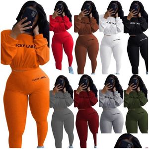 Dames trainingspakken Designer Dames Plus Size 3Xl Pit Strip Briefborduurwerk Tweedelige set Joggingpak Drop Delivery-kleding Womens C Dhnai