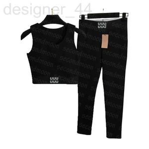 Survêtements Femmes Designer Femmes Quick Dry Summer Sport Knits Gilet Stretchy Yoga Leggings Respirant Survêtement 61U4