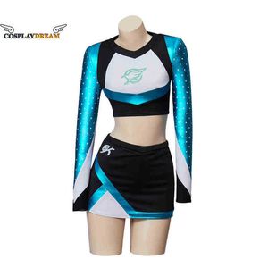 Survêtements pour femmes Euphoria Cheerleading Outfit Maddy Outfit Cosplay Crop Top à manches longues avec mini jupe Set School Girls Sports Team Suit T220909