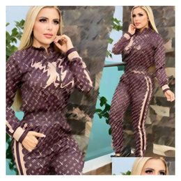 Survêtements pour femmes Fashion Print Luxury Designer Clothing Marques célèbres Womens Matching Set Drop Delivery Apparel Dhmkh