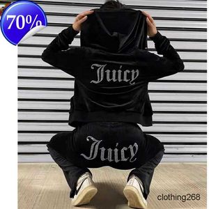 Dames Trainingspakken Juicy Apple Fluwelen Naaipakken Tweedelige Joggingset Velours Sweatshirt Met Capuchon Broekpak Dames