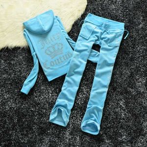 Survêtements pour femmes Juicy Survêtement Veet 2023 Marque Velours Costume de couture Sweats à capuche et pantalons Ensembles 39 31