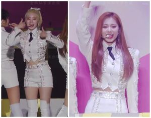 Trainingspakken voor dames Kpop TWICE Outfit Dames Sexy shorts Modekleding Jazzdanskleding Concertoutfits Festivaltops Rave Wear Koreaans podium