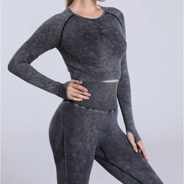 Dames Trainingspakken LANTECH Dames Sportpakken Yogasets Gym Fitness Broeken Squat Sportkleding Legging Shirt Oefening Sport Actief Tops Kleding P230506