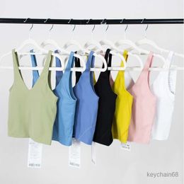 Tracksuits voor dames lulus lu klassieke populaire fitness bra butter soft dames sport tank gym gewassen yoga vest schoonheid terug schokbestendig met