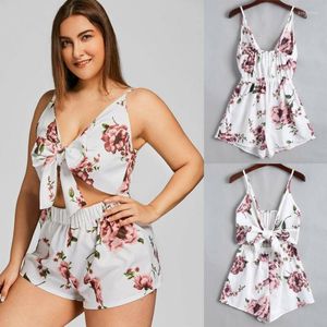 Tracksuits voor dames plus size sexy elegante dames korte sets dames mini playsuit jumpsuit romper zomer strand casual shorts kleding