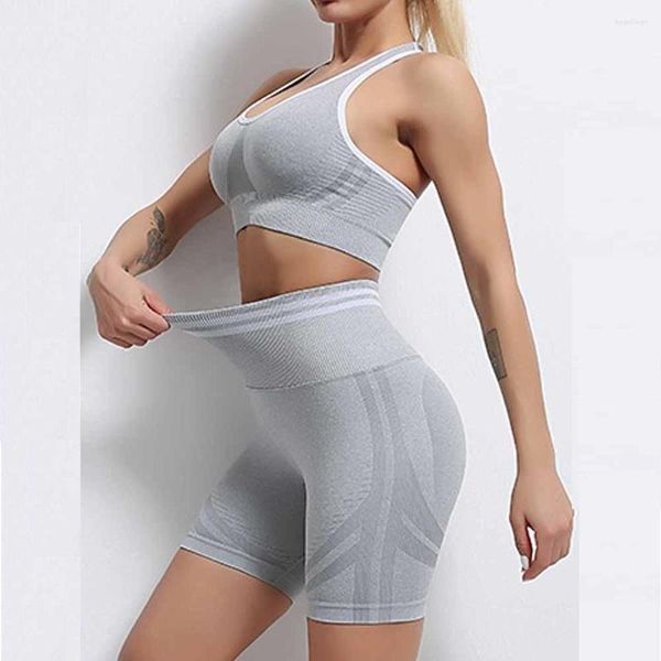 Survêtements pour femmes sans couture ensemble de Yoga vêtements d'entraînement de gymnastique pour femmes sport soutien-gorge costume femme vêtements taille haute Shorts survêtement