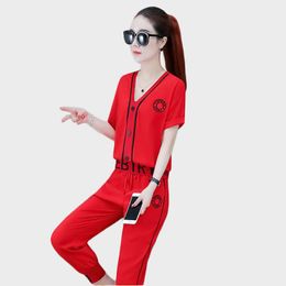 Survêtements pour femmes Vêtements élégants Lady Set Trending Produits Summer Sporting Suit Femme Haute Qualité Coton Lin Survêtement 2 pièces