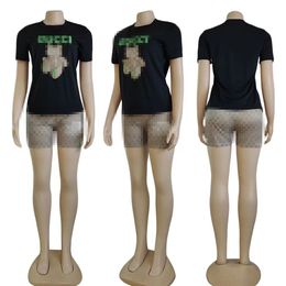 Survêtements pour femmes mode d'été costume imprimé décontracté designer short à manches courtes ensemble deux pièces SSS