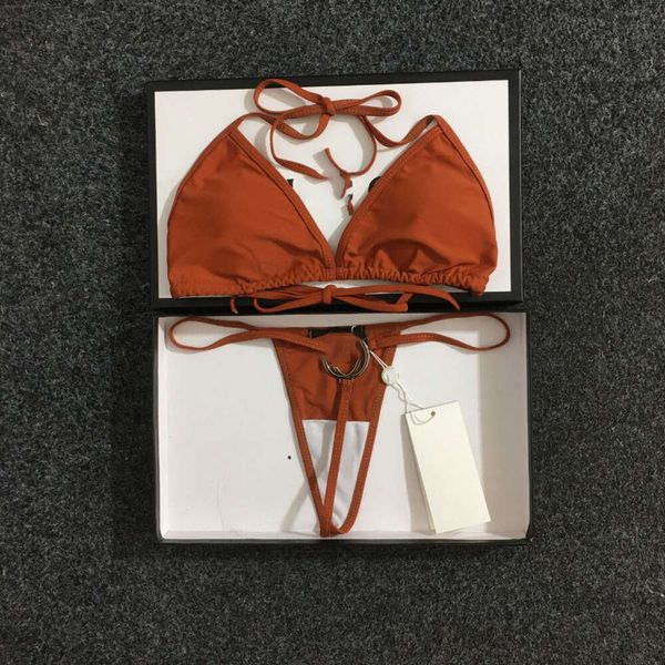 Survêtements pour femmes Summer Sexy Hormone Bikini Strap Sous-vêtements + String Dopamine Ensemble avec boîte