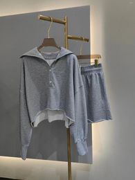 Survêtements pour femmes, le dernier Style d'été, Short à capuche, Silhouette courte, une variété de façons de porter le col