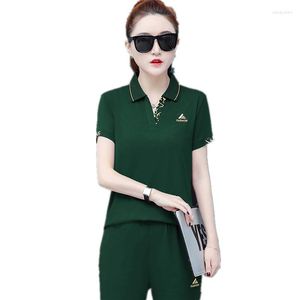 Survêtements pour femmes Tendance Produits Lady Vêtements Set Summer Sporting Costume Femme Deux Pièces Femmes Élégantes T-shirt Pantalon Factory Outlet 1650