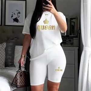 Tracksuits voor dames tweedelige set voor vrouwen in matching sets kleding dames korte zomer outfit 2024 plus size t-shirt shorts