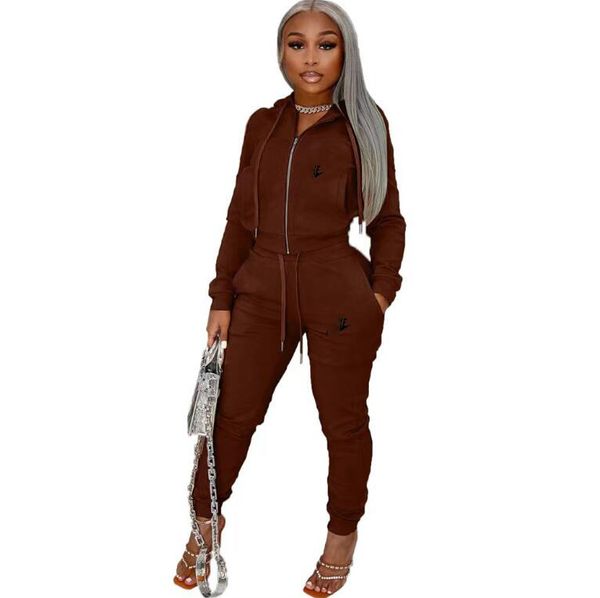 Survêtements pour femmes costumes de couture en velours tenue ensemble de Jogging deux pièces velours avec sweat à capuche pantalon costume pour femmes