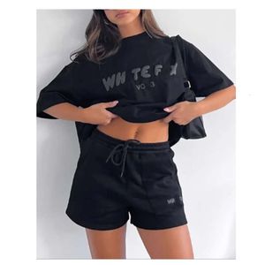 Tracksuits voor dames witte vossen ontwerper zomer mode veelzijdige t -shirt vrouw foxx set tracksuit Engelse letters t -shirt stijlvolle sportkleding shirts 608