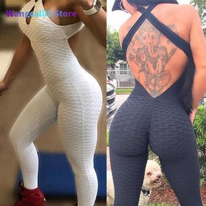 Tracksuits voor dames dames bodysuit yoga sport sets fitness kleding dames onepieces sport suit workout gym fitness jumpsuit broek sexy yoga set 020723H