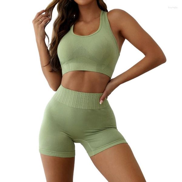 Survêtements pour femmes Femmes Yoga Ensemble Gym Vêtements d'entraînement Sport Soutien-gorge Costume Femme Vêtements Taille Haute Shorts Survêtement 2023