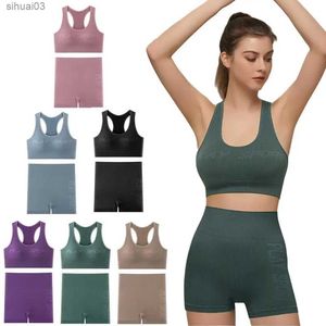 Spares de canciones para mujeres Women Yoga Wear Clothing Gym Fitness Sportswear Sports Top Sports Bra de Legging Active Wear Autfit de 2 piezas Suitl2403