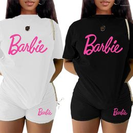 Conjunto de 2 uds de chándales para mujer, camiseta para mujer, pantalones cortos, traje Kawaii Soft Y2K para niñas, sudadera deportiva de gran tamaño para mujer