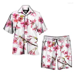 Dames Trainingspakken Dameskleding Zomer 2023 Blouse Korte Set 3d Tropic Gedrukt Heren Hawaiiaans Shirt Strand 5xl Mode Top Dames