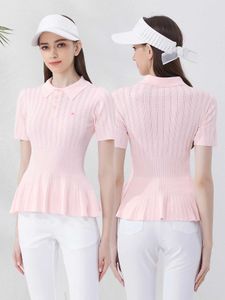 Suits de survêtement féminins pour femmes courtes slve tricots femme été nouveau t-shirt slim t-shirt t-shirt y240507