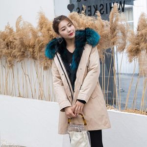 Trench-coats pour femmes 2022 Yiwu Fresh Fashion Fur Collar Liner Parka Coat Womens With Real