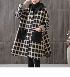Trench femme 2023 automne hiver manteau femmes Version coréenne à capuche pardessus grande taille ample décontracté vêtement extérieur