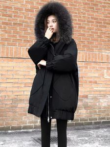 Abrigos de trinchera para mujer 2023 Otoño Invierno Moda Marrón Negro Cálido Grueso Abrigo Chaqueta Mujer Oversize Vintage Lujo Con Capucha Largo Parka