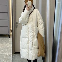 Frauen Graben Mäntel 2023 Unten Baumwolle Mantel Winter Jacke Mittlere Länge Koreanische Version Lose Verdickte Warme Parkas Frauen