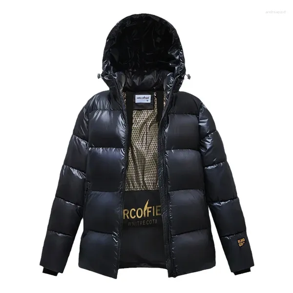 Abrigos de trinchera para mujer 2023 Moda Abrigo acolchado de algodón Espesado Cálido con capucha Invierno Negro Suelta Chaqueta de algodón Unisex T252