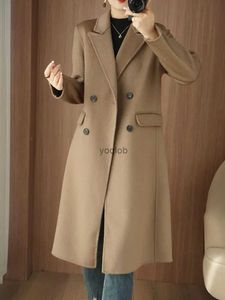 Trench Coats 2023 Tendance de mode Mode femme Pure en laine pure Automne et manteau pour femmes d'hiver Double face manteau en laine lâche TOPL2403