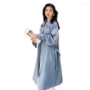 Vrouwen Trenchcoats 2023 Vrouwelijke Koreaanse Versie Jas Lange Lente Mode Temperament Britse Stijl Windbreakers Outcoat Tops