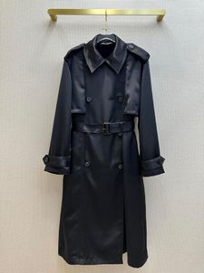 Damen Trenchcoats 2023 Hochwertige Mode Langer Mantel Temperament Britisches Pendeln Lose Frühlingslicht Luxuskleidung