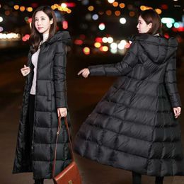 Trench da donna 2023 Abito lungo stile versione coreana Giacche moda di grandi dimensioni Parka termico invernale