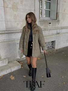 Trench femme 2023 veste d'hiver femmes deux couleurs matelassé lâche coton manteau mode épais décontracté Parkas