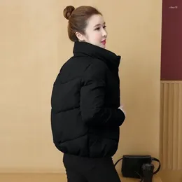 Trench da donna 2023 Giacca invernale con cerniera Parka da donna Cappotto caldo in cotone Ragazze adolescenti Manica lunga femminile imbottita in cotone Casual