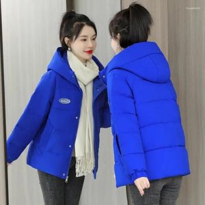 Trenchs de femmes manteaux 2024 Parkas veste d'hiver à manches longues casual à capuche en coton femme manteau bouffant vestes d'extérieur