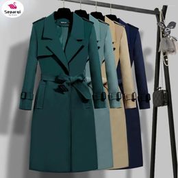 Capas de gabardina para mujeres 2024 Spring Windbreaker Fashion Overcoat Overcoat Jackets retro femenino y el abrigo suelto son Corea