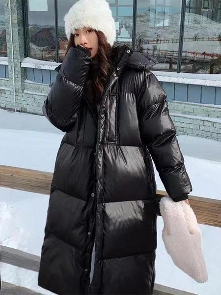 Trenchs pour femmes -30 ° hiver veste rembourrée en coton épaissie longueur au genou vestes en duvet féminines amples