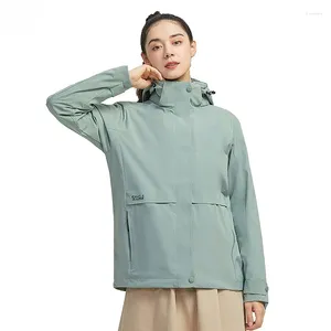 Trenchs de femmes Arazooyi Vestes en polaire d'hiver Femmes 3 en 1 Coupe-vent chaud imperméable Randonnée Camping Ski Raincoat extérieur