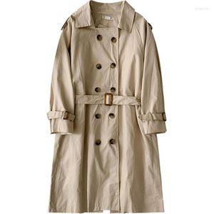 Trench Coats Arrivée féminine au printemps automne-vent féminin lâche surdimension longue vestes à la mode