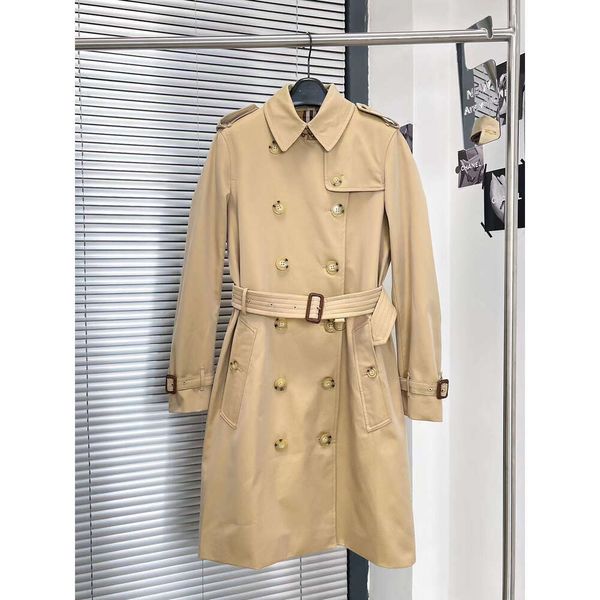 Trenchs pour femmes automne et hiver nouvelle série classique Kensington manteau court moyen Long coupe ajustée Double boutonnage pour hommes