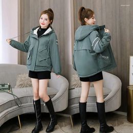 Trench-coat pour femmes, automne et hiver, Pai surmonte la tendance, manteau en coton imprimé coréen, Style étranger, court et épais