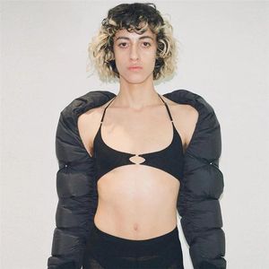 Trenchs de Femmes Bubble Puff Crop Tops Vestes Recadrées Bomber Épais Manteau Chaud 2024 Femmes Vêtements De Mode Y2K Streetwear Casual Hiver