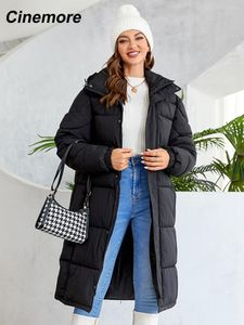 Trenchs de femmes Manteaux de cinéma Veste d'hiver 2023 Chaud Long Parkas Vêtements d'extérieur à capuche Femme Vêtements Mode Down Femmes Manteau Unisexe Mem