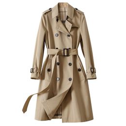 Abrigo clásico Khali hasta la rodilla Premium para mujer Otoño Invierno diseñador ropa femenina de lujo Vintage