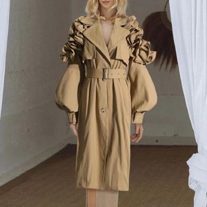Trench-coats pour femmes Manteau pour femmes 2024 Printemps Automne à la mode Vêtements noirs Veste coréenne surdimensionnée Casual Solide Pardessus