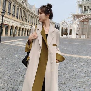 Trench Coats Trench Coats Vestes Brillbreaker 2024 Spring Outwear Automne Dust Corean Loose British Style Long Surcoat
