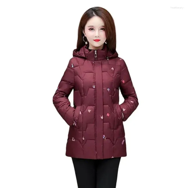 Trenchs de femmes manteaux de coton veste rembourrée vers le bas vêtements d'hiver long mince manteau de pain en vrac Women5X